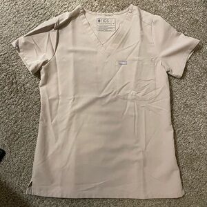 Figs Beige Catarina Scrub Top